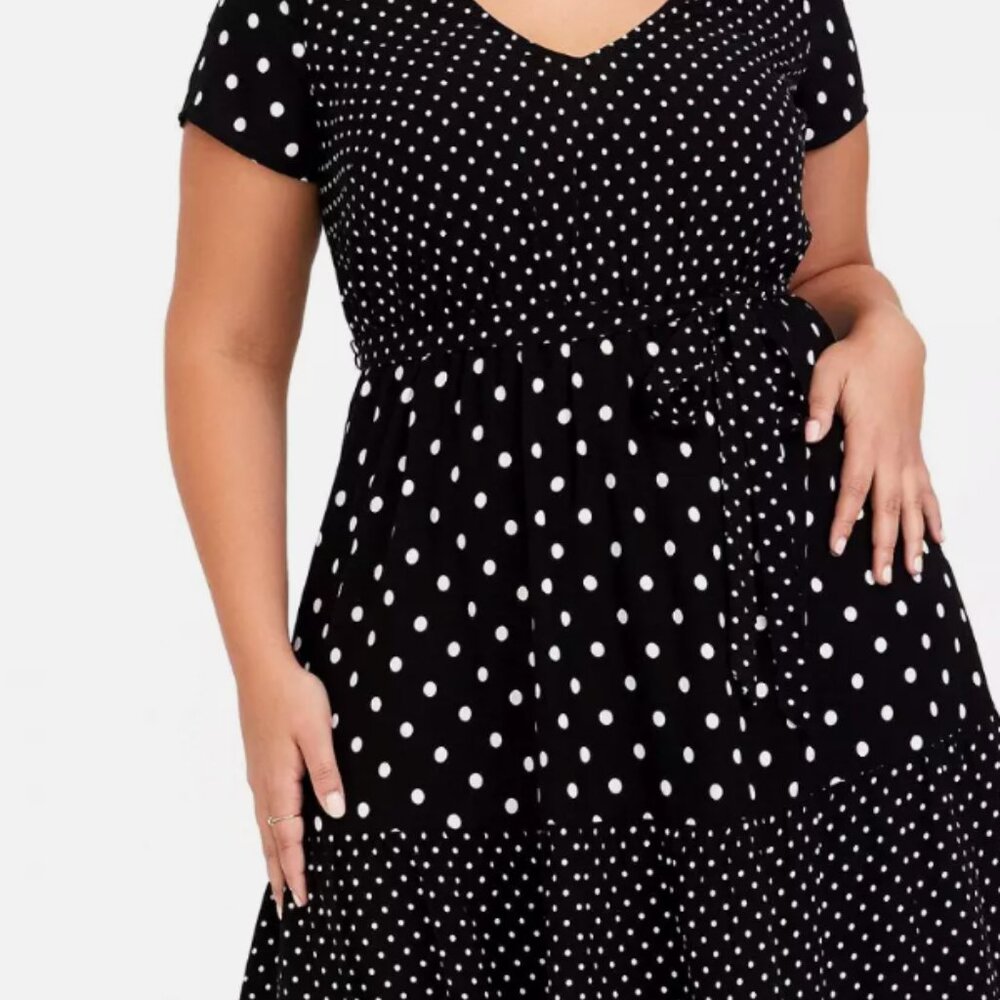 Torrid Black & White Polka Dot Dress